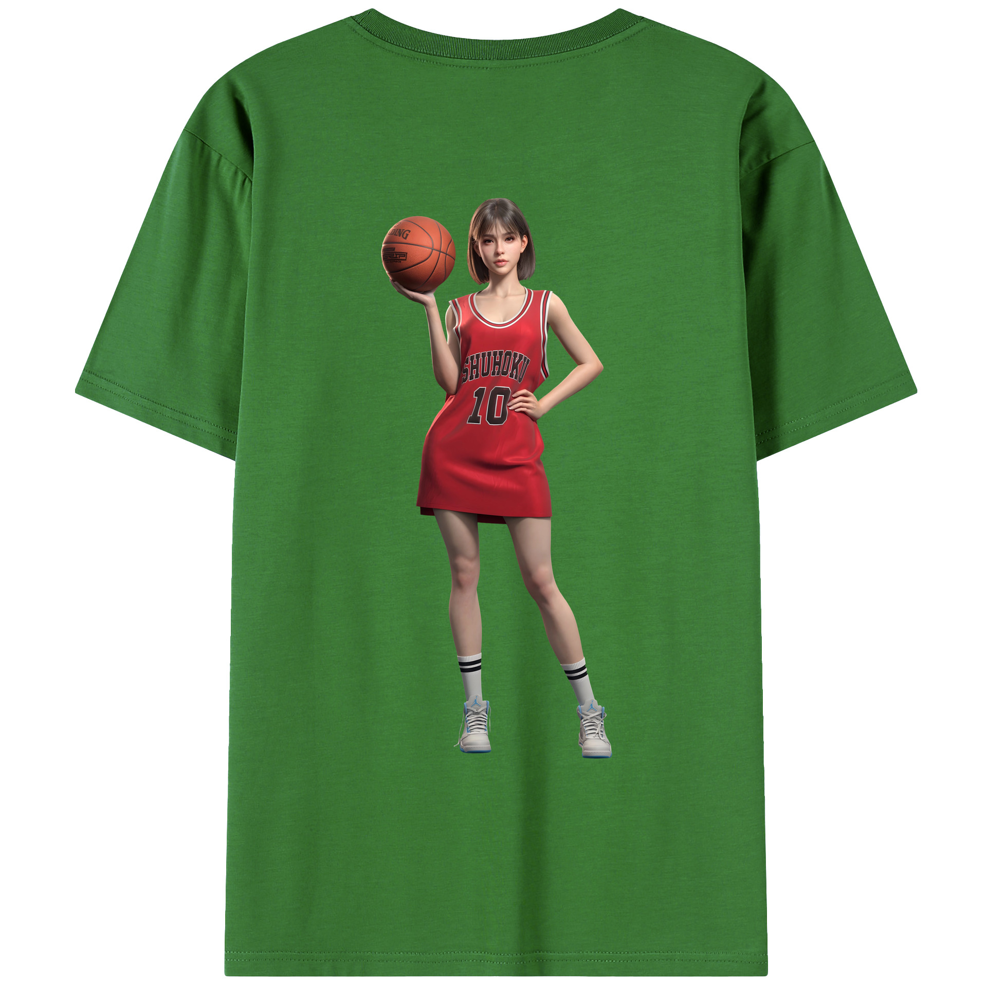 SLAM DUNK／スラムダンク レディース半袖Tシャツ(バックプリント)